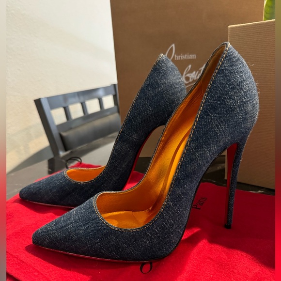 Christian Louboutin Denim So Kate 120s heels stilettos - Picture 9 of 9